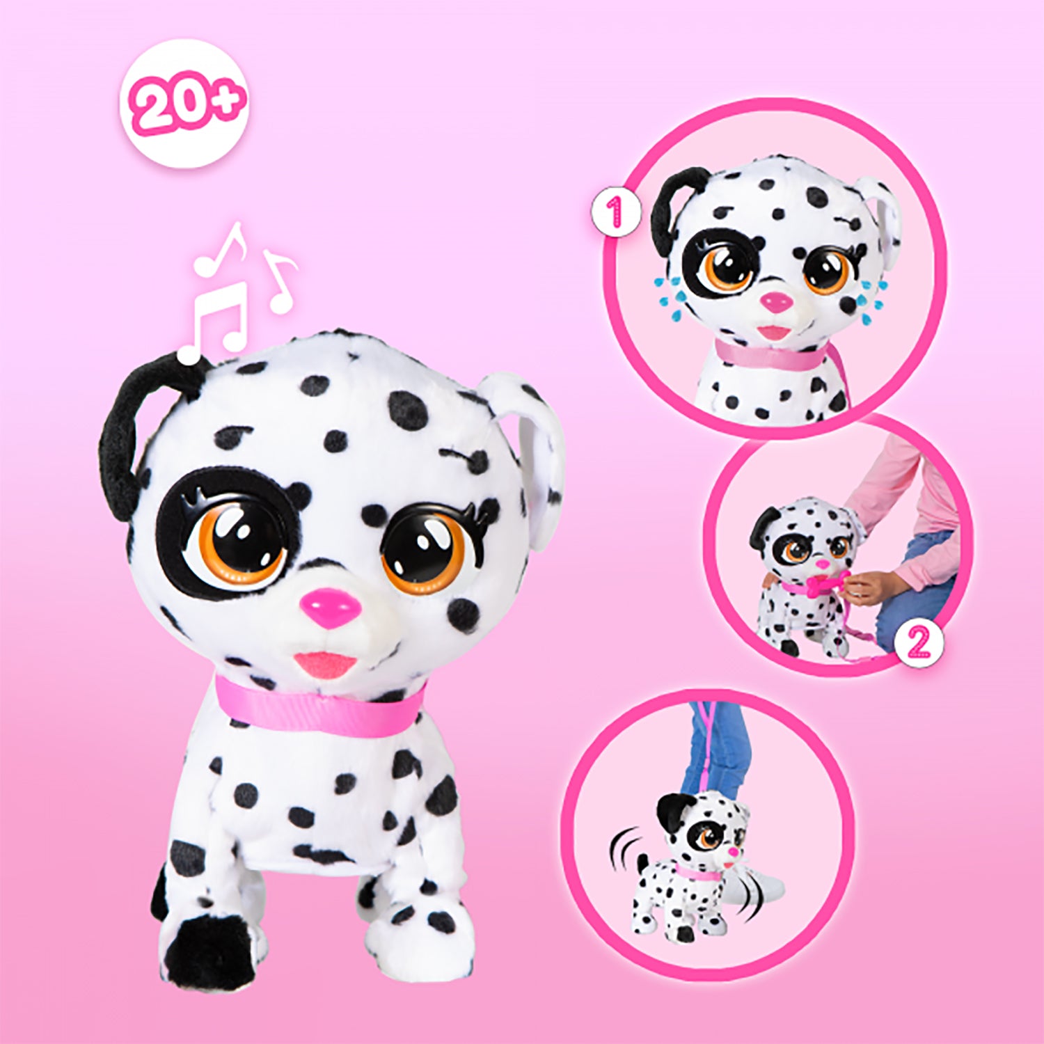 IMC TOYS - Cry Babies Spot Peluche Interattivo Dalmata - Con Suoni e Lacrime Vere